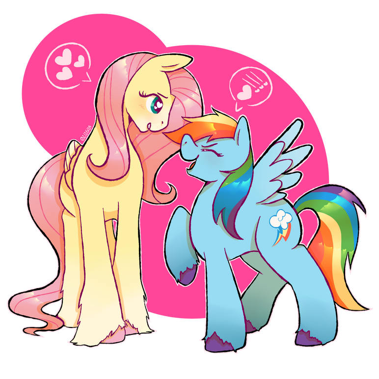 Fluttershy and Rainbow Dash)